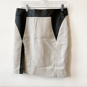 Saint Lauren Paris Geometric Mini Skirt